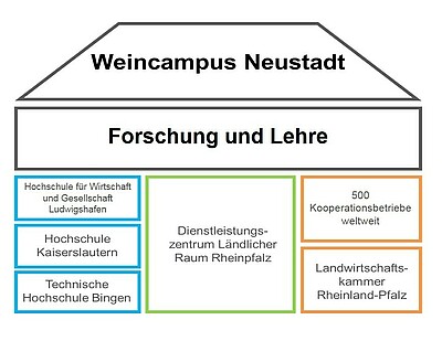 The Wine Campus as a house with many roommates