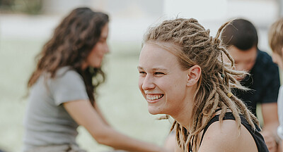 smiling student at the Wine Campus Neustadt