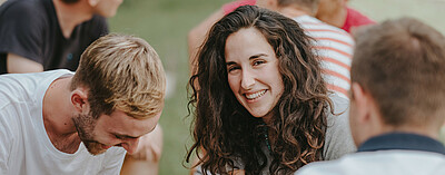 Foreign student in a group with students from Wine Campus Neustadt