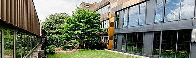 New building of the Weincampus Neustadt from outside